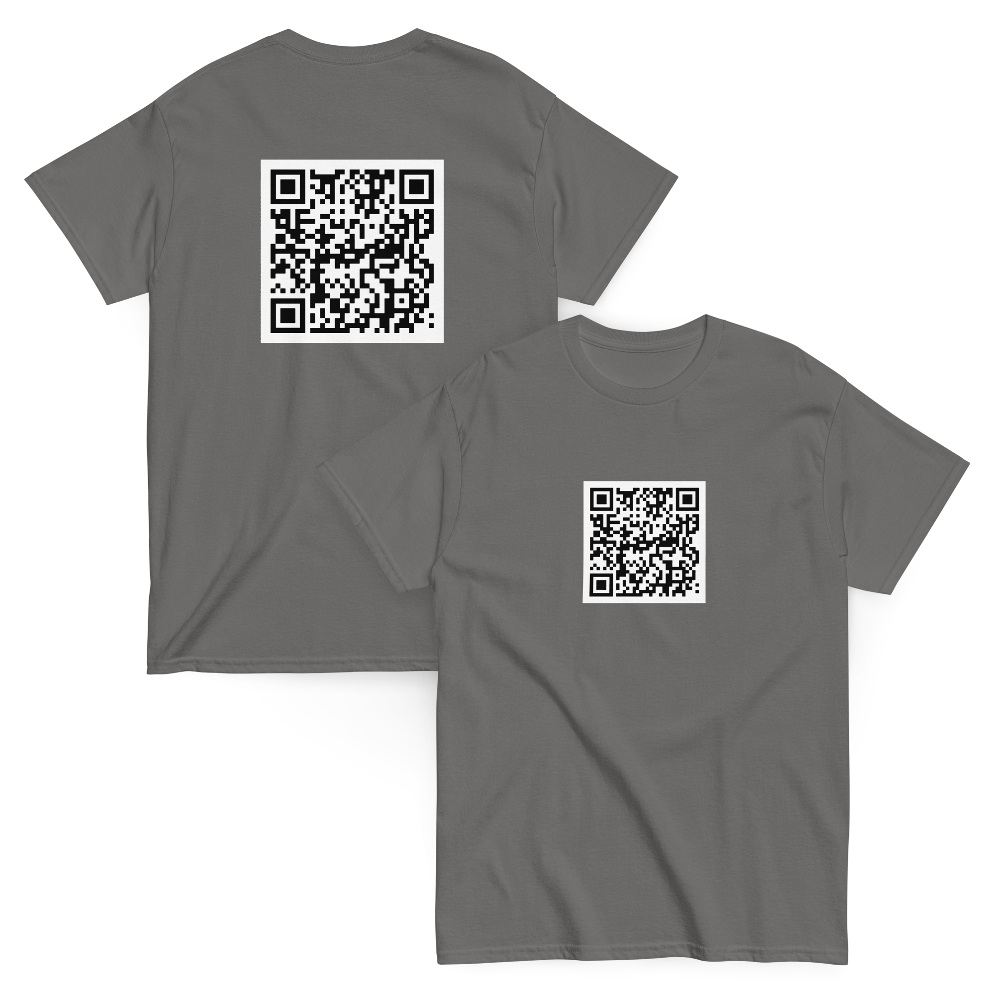 Sneaky QR code tee from Tee Asylum linking to classic surprise video