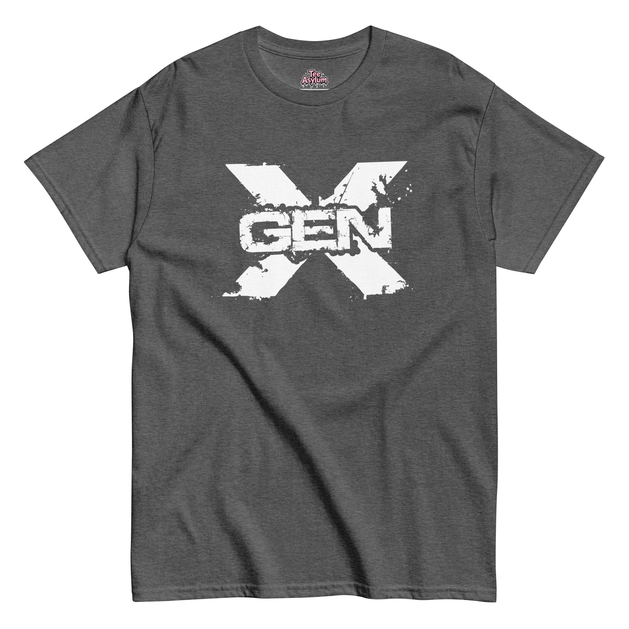 Gen X t-shirt showcasing a worn-in look design on a comfortable everyday tee
