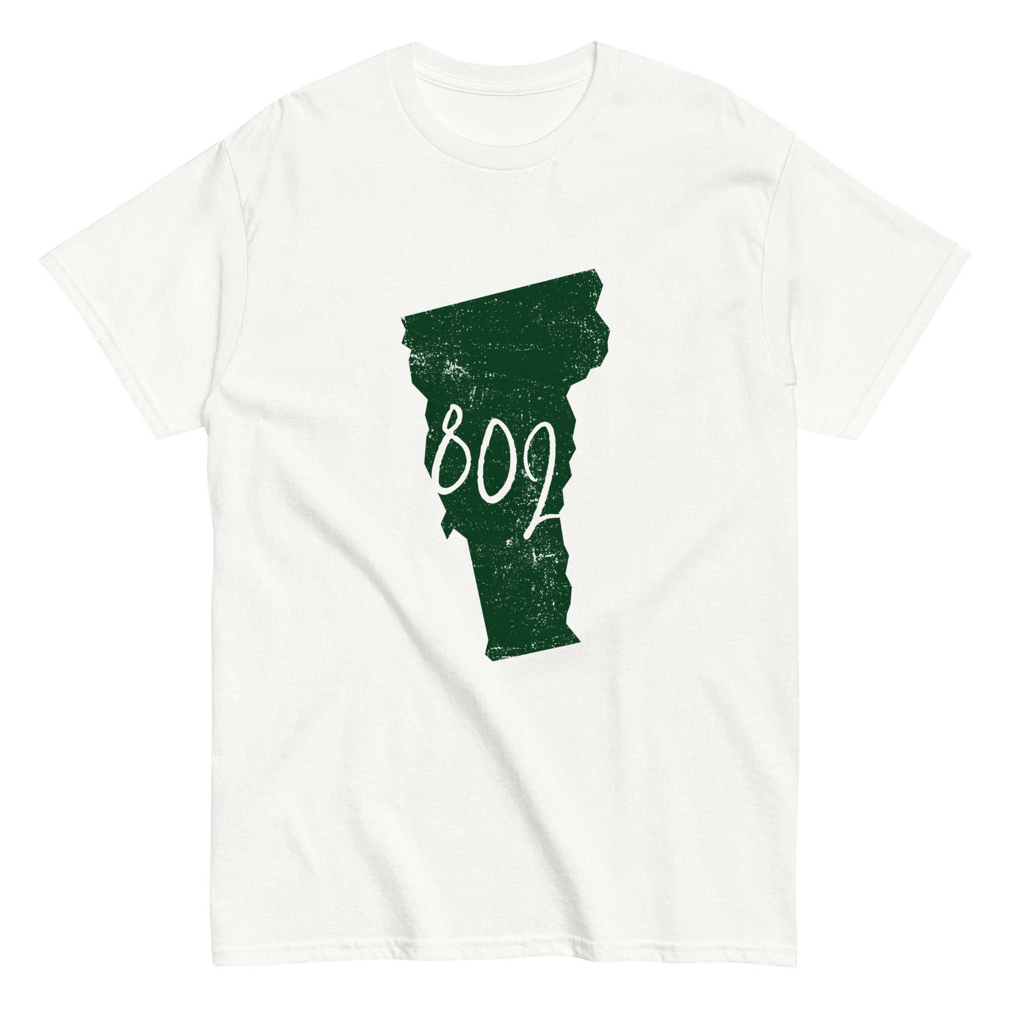 Green Mountain State pride shirt with area code graphic