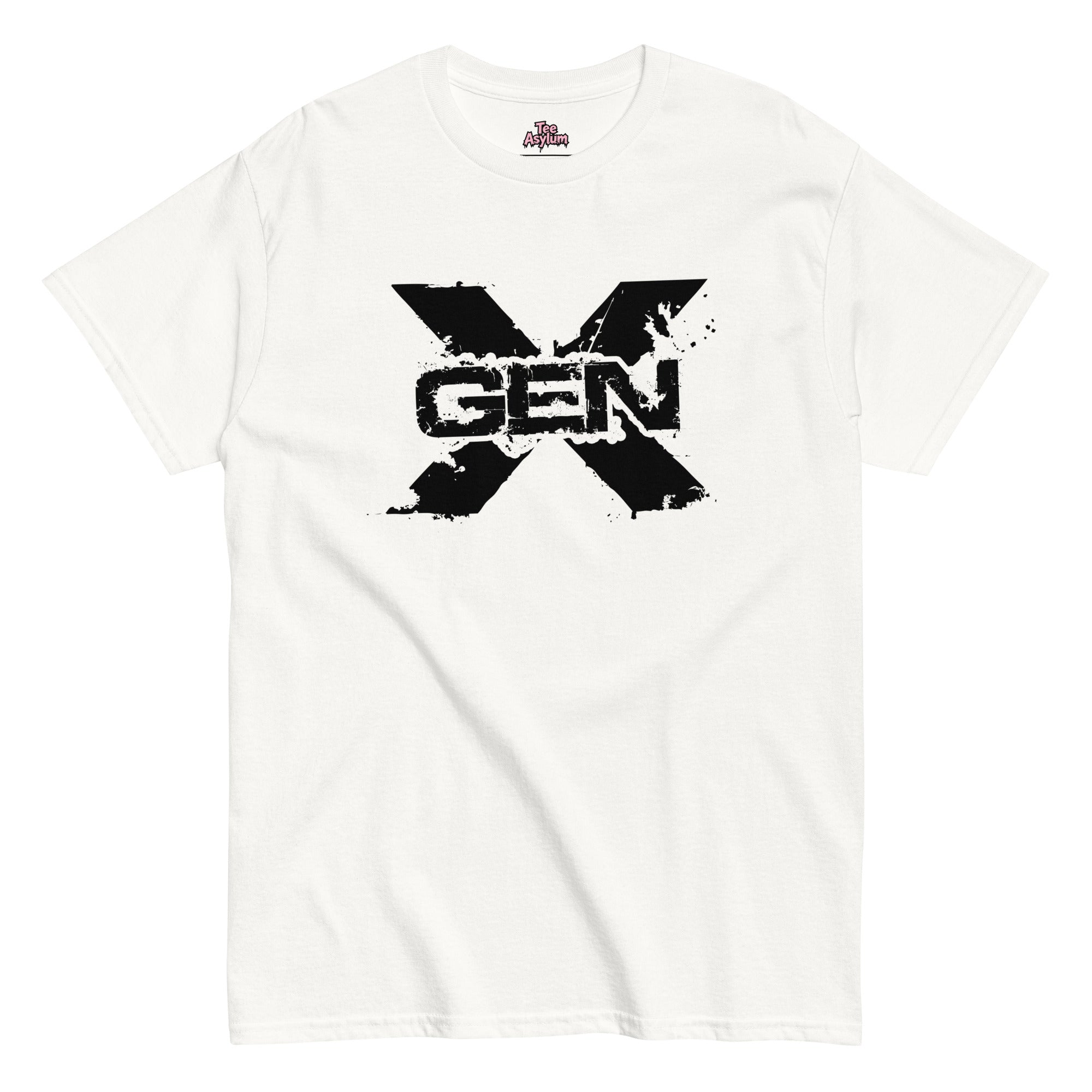 Gen X t-shirt with a bold vintage design printed on a soft unisex short-sleeve shirt