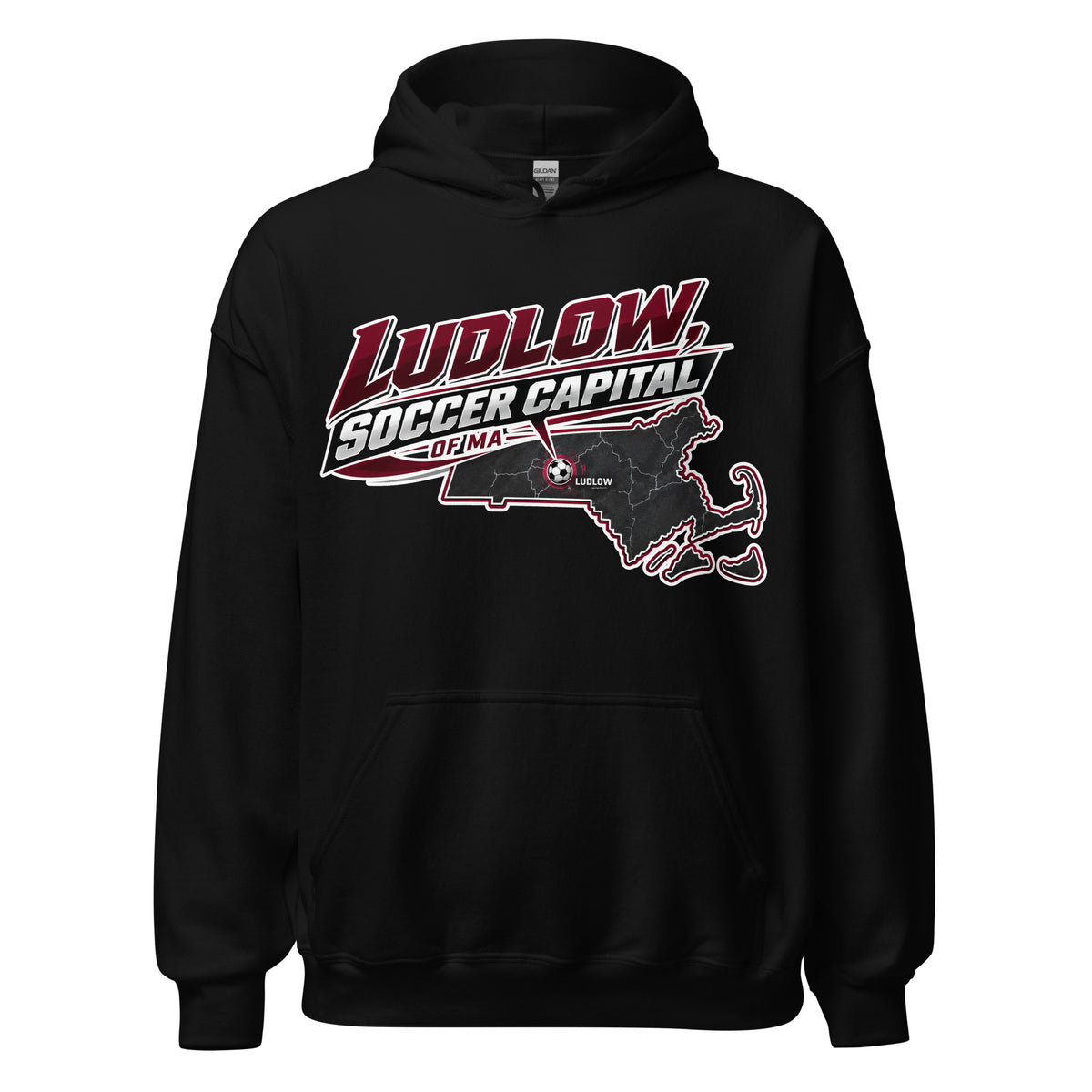 Ludlow Soccer Capital of Massachusetts Hoodie