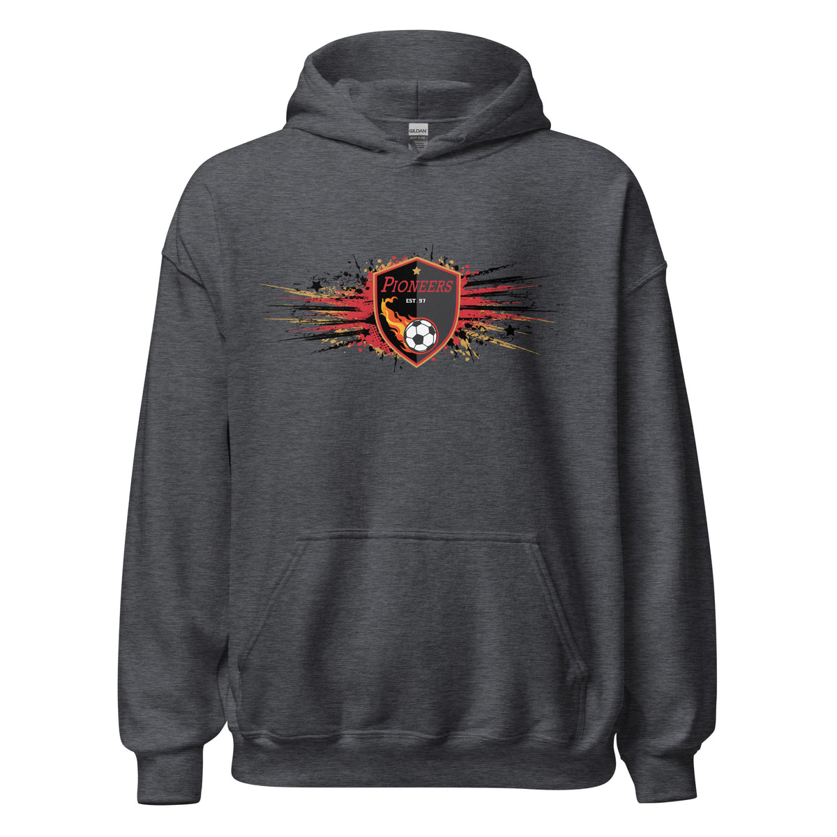 PIONEERS Impact soccer hoodie for players, families and fans