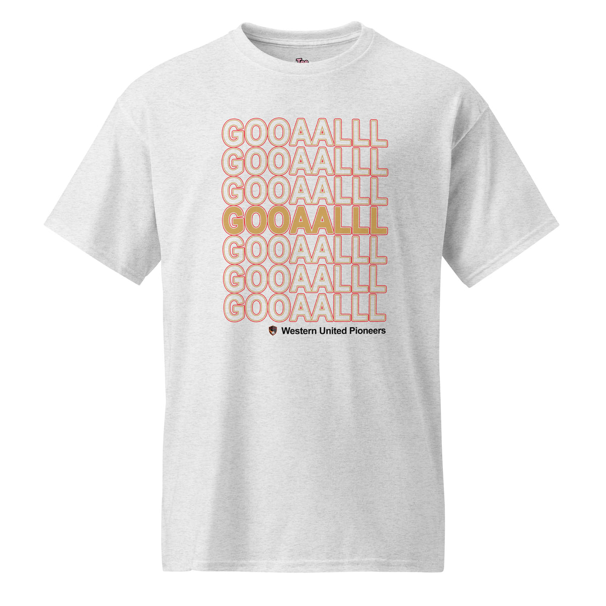 Pioneers soccer GOOAALLL shirt for players and families