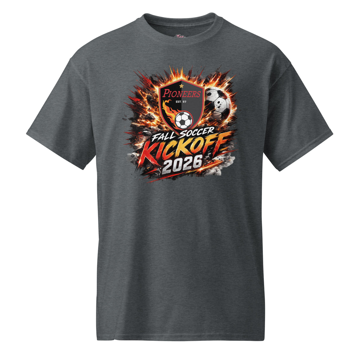 Pioneers soccer Fall Kickoff fan T-Shirt